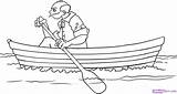 Boat Draw Drawing Row Coloring Step Boats Paddle Fishing Line Old Clipart Pages Rowboat Drawings Wooden Paintingvalley Library Clip Collection sketch template
