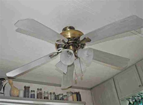 ceiling fan face lift  big impact   small budget mobile home living