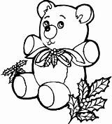 Christmas Pages Coloring Bear Coloringpages1001 sketch template