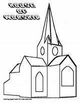 Church Coloring Pages Kids Drawing Outline Children Colouring Printable Print Popular Getdrawings Coloringhome Books sketch template