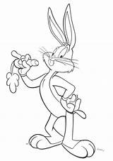 Looney Coloring Pages Bugs Bunny Tunes Cartoon Carrot Eating Toons Disney Kids Színez Characters Cartoons Getdrawings Printable Lola Nyomtatható Drawing sketch template
