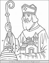 Coloring Bishop Ambrose Saint Milan St sketch template
