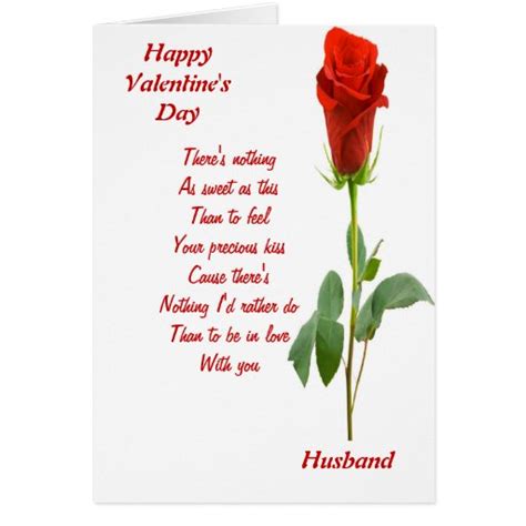 to my husband on valentine s day greeting card zazzle