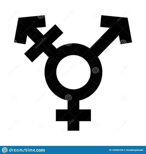 Transgender Symbol In Simple Outline Violet Color Design Sexual