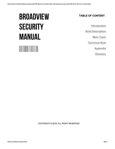 broadview security manual  uacro issuu