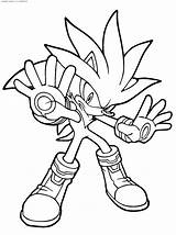 Coloring Sonic Super Shadow Pages Silver Library Clipart sketch template