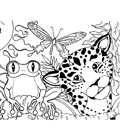 jungle scene coloring pages coloring home