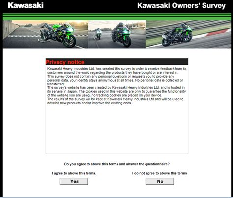 kawasaki world owners survey wwwkawasaki researchcomkosmc widget box