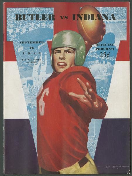 iu historic football programs university archives