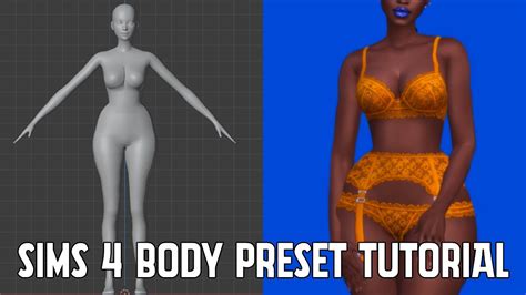 body preset tutorial sims  youtube
