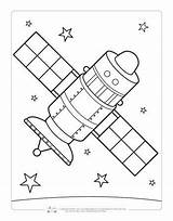 Coloring Pages Space Kids Satellite Itsybitsyfun Printable Boyama Sheets Drawing Planet Printables Kaynağı Makalenin Astronaut Choose Board sketch template