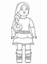 Coloring Pages Kokeshi Dolls Getcolorings Doll sketch template