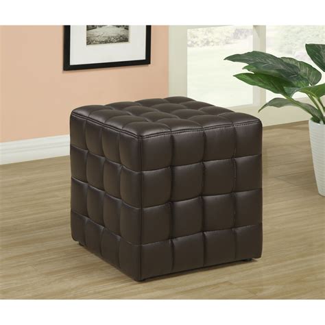 dark brown leather  ottoman  shipping today overstockcom