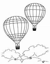 Air Balloon Hot Coloring Pages Kids Printable sketch template