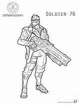 Overwatch Coloring Pages Soldier 76 Color Print Drawing Fortnite Printable Character Kids Bettercoloring Choose Board sketch template