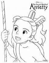Coloring Arrietty Ghibli Mononoke Theaters Newlycrunchymamaof3 Getcolorings Howl sketch template