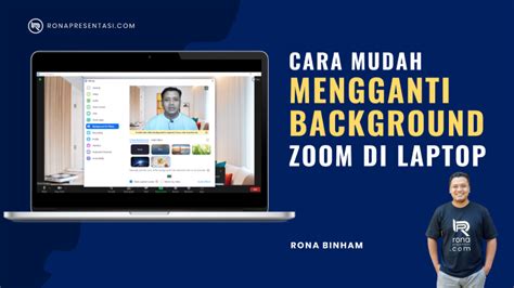 mengganti background zoom  laptop  hp riset