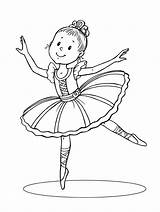 Coloring Ballerina Pages Printable Balerina sketch template