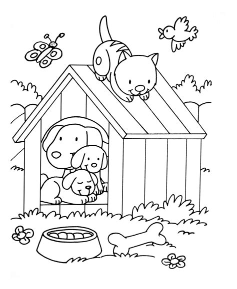 dog cat birdjpg animals adult coloring pages