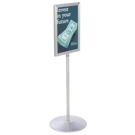 pedestal sign holder stand  telescoping post double sided poster