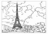 Eiffel Colorir Vuelta Louvre Activityvillage sketch template
