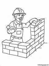 Construction Coloring Worker Pages Drawing Site Builder Color Getcolorings Printable Getdrawings Lego sketch template