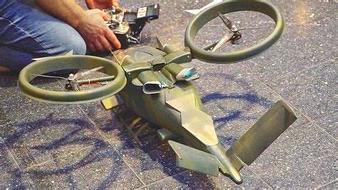 handmade rc gunship avatar duo helicopter model indoor flight demo youtube
