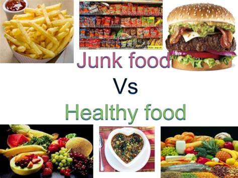 junk food  healthy food