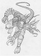 Mortal Kombat Reptile Coloring Pages Drawings Trending Days Last Bacheca Scegli Una sketch template