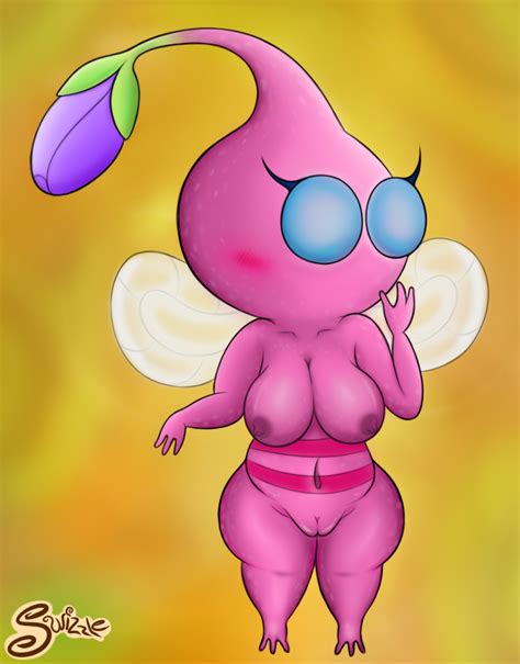 blush breasts female no humans no mouth pikmin purple nipples pussy scalie swizzle wide hips
