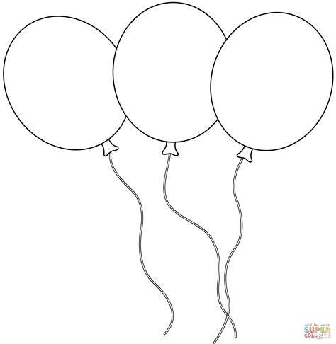 balloons coloring page  printable coloring pages