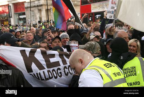 Members Of The English Defence League Edl Protest Against What The