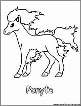 Ponyta Coloring Pages Pokemon Printable Fun Colouring Color Print Popular sketch template