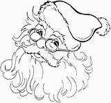 Santa Coloring Template Templates Pages Cute Colouring Crafts sketch template