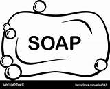 Soap Bar Vector Clipart Drawing Cartoon English Bathroom Vocabulary Vectors Vectorstock Letter Royalty Foam Clipground sketch template