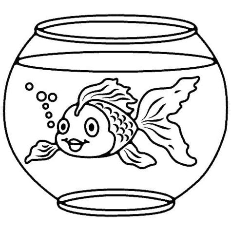 fish bowl coloring page  printable coloring pages  kids