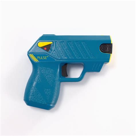 taser pulse subcompact shooting stun gun  noonlight blue  home security superstore