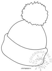 winter hat picture coloring page