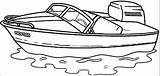 Coloring Boat Pages Motor Clipart Motorboat Library sketch template