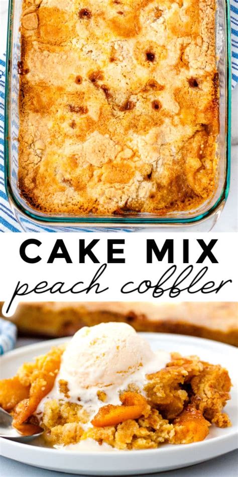 easy peach cobbler  cake mix recipe awesomest forum picture archive