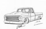 Drawings Truck Trucks Car Lowrider Cool Cars Drawing Coloring Pages Colouring Sketch F100 Ford Archive Chevy Fordification Pencil Gmc Rod sketch template