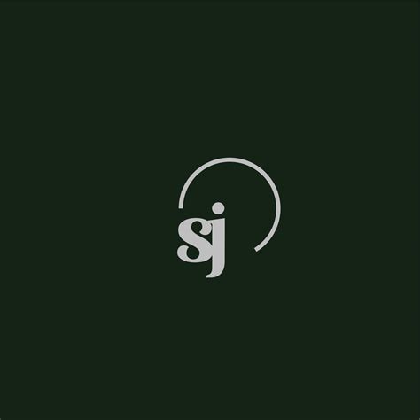 sj initials logo monogram  vector art  vecteezy