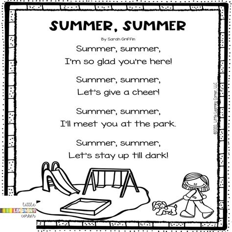 summer holiday poem  kids