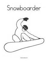 Coloring Snowboarder Snowboard Template Outline Twistynoodle Noodle Change sketch template