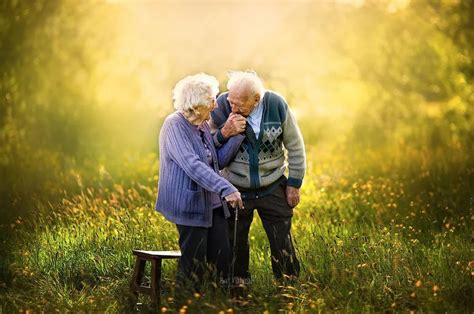 elderly couples pose for engagement style photo shoots popsugar love