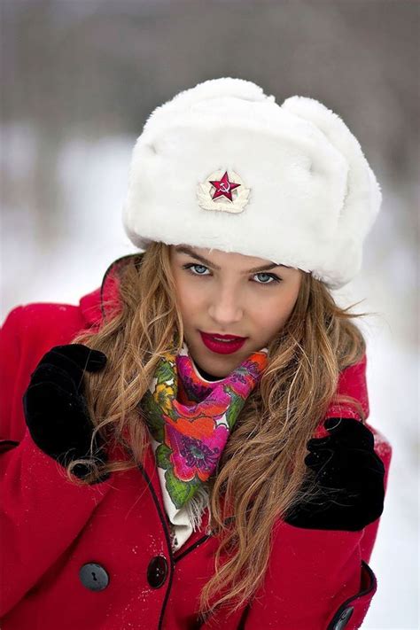 Russian Girl With Ushanka Hat