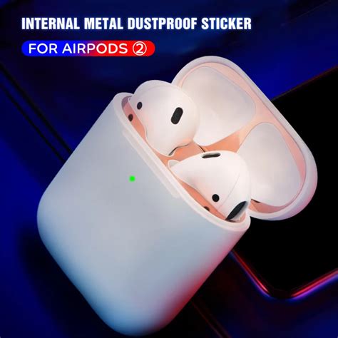 dust guard  apple airpods  skin metal stickers  airpods  wireless protective wraps film