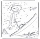 Snowboard Cijfertekening Malen Zahlen Snowboarden Kolorowanki Christbaumkugel Maus Snowboarding Números Rysunek Cyfrowy Nukleuren Nieve Kaninchen Jetztmalen sketch template