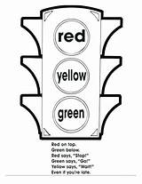 Traffic Light Coloring Stop Color Poem Printable Behavior Chart Drawing Kids Colors Pages Preschool Sign Signs Shape Worksheets Sheet Road sketch template