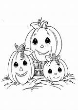 Coloring Pumpkin Cute Halloween Pages Pumpkins Printable sketch template